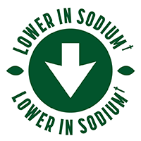 lower in sodium