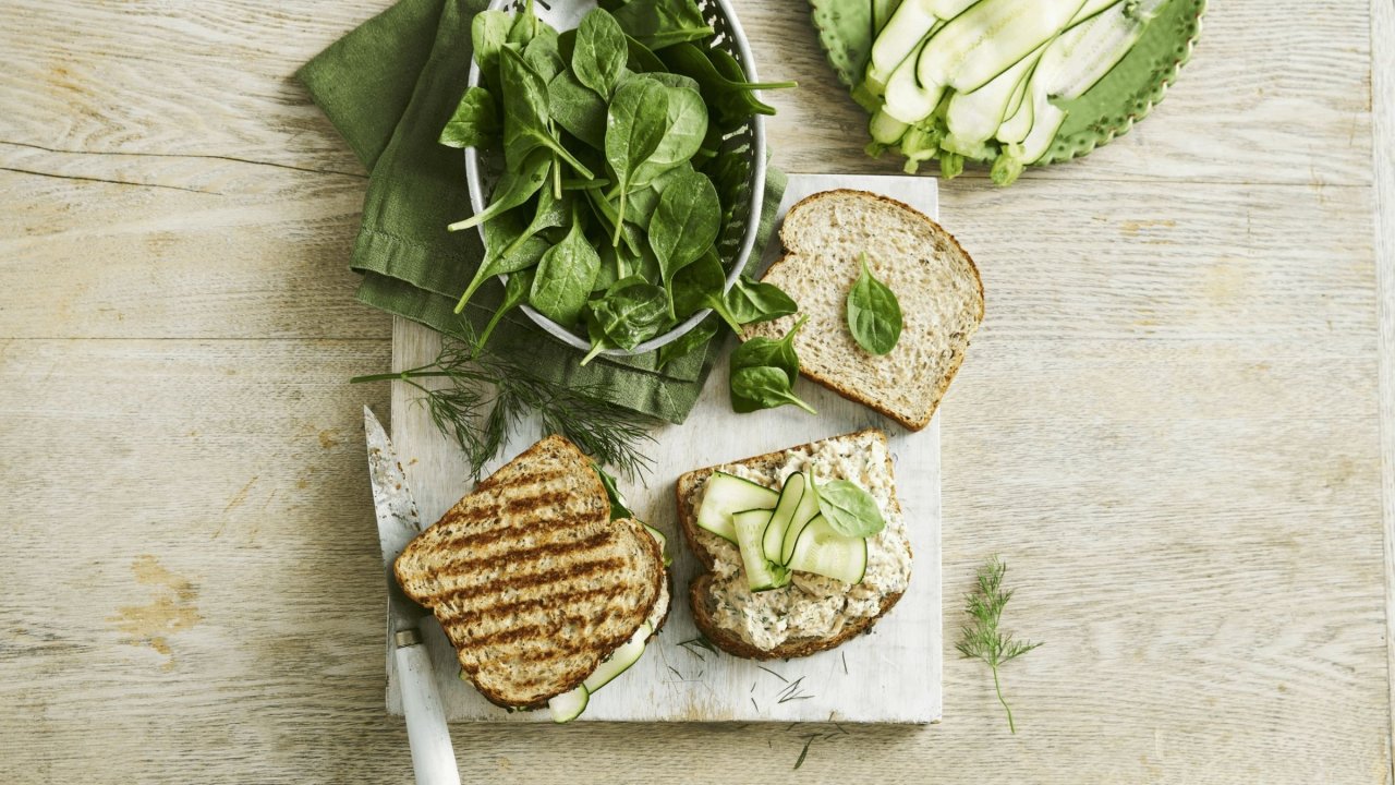 Salmon Zucchini Horseradish & Dill Toasties Image