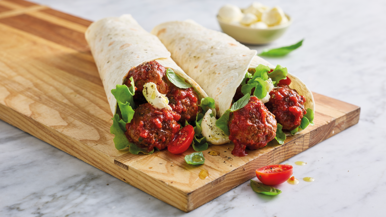 Garlic Meatball Wrap
